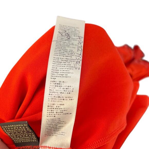 Roberto Cavalli Dress Slip Silk Empire Sleeveless Orange Size 44 US 8 - Picture 14 of 14
